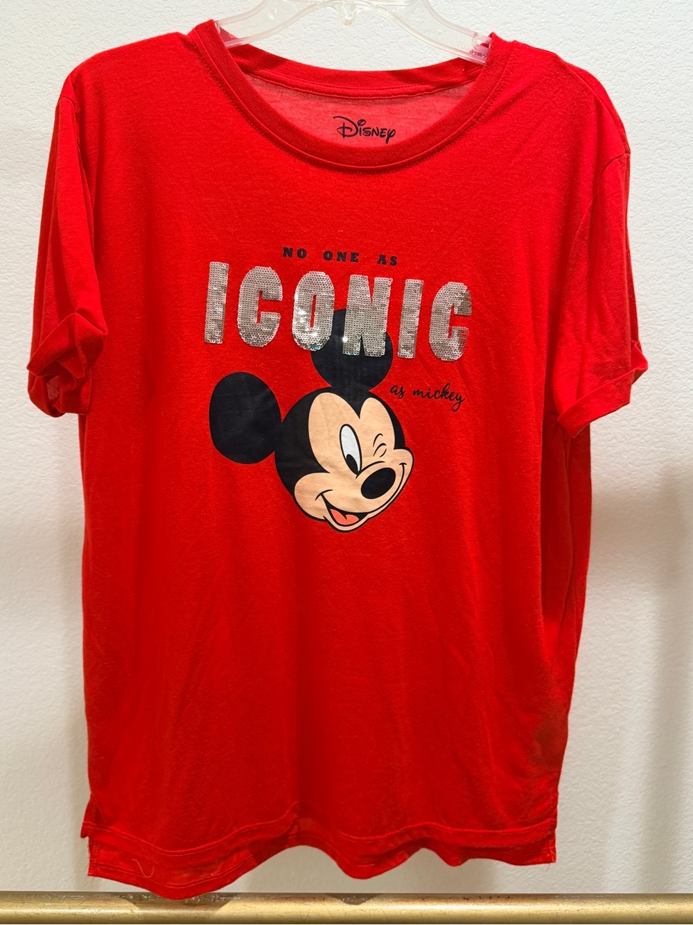 Disney Red Mickey Mouse 'Iconic' Graphic Tee